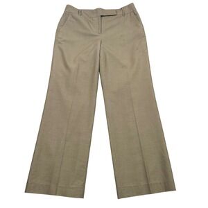 Ann Taylor Signature Fit Tan Khaki Wide Leg Dress Pants Womens Size 6 Office